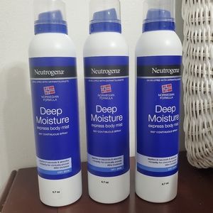 3x Neutrogena Norwegian Formula Deep Moisture Express Body Mist 6.7 oz
